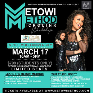 Metowi Method Workshop DEPOSIT 3/17/25 STYLE MOBB U